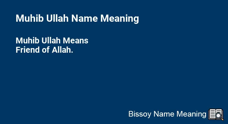 Muhib Ullah Name Meaning